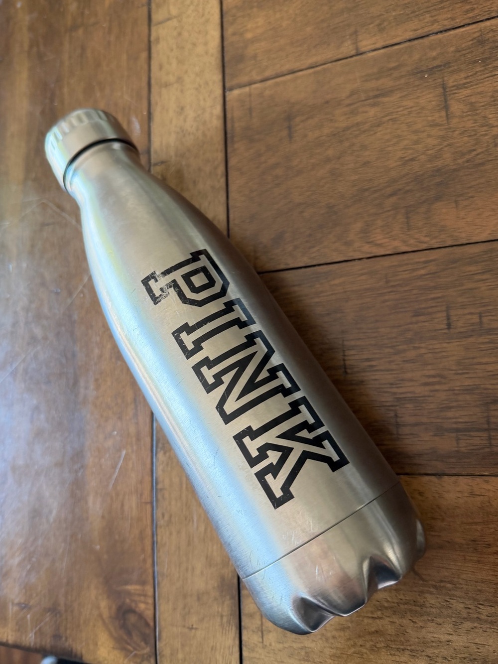 PINK Stainless Steel Insulated Bottle - Silver